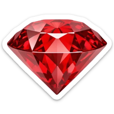 Red version of the diamond emoji sticker