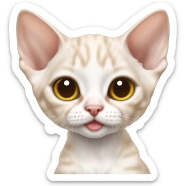Devon Rex kitten sticker