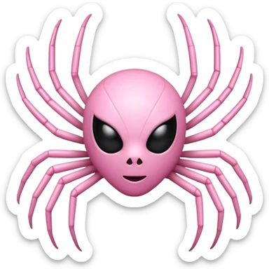 White and pink spider emoji ... Classic and with white strap sticker