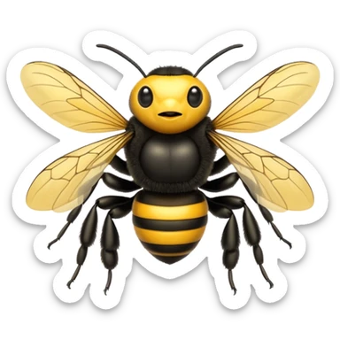A surprised bumblebee sticker