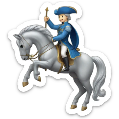 Dauphin sur licorne sticker
