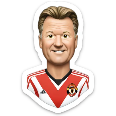 louis van gaal in a Feyenoord shirt sticker