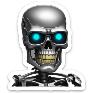 terminator t-800 skeleton sticker