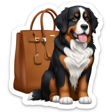 Bernese mountain dog with Birkin  sticker