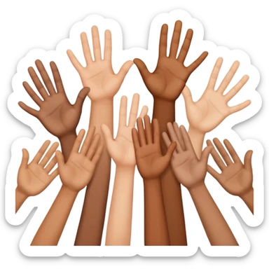 many hands sticker