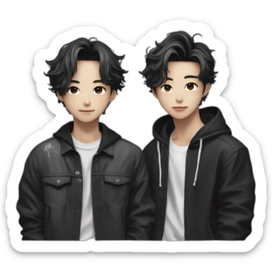 realistic bangchan and lee know of stray kids sticker