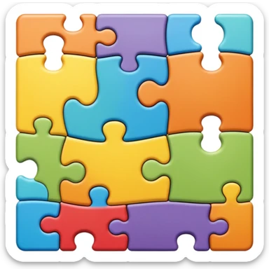 completed puzzle sticker