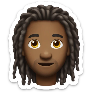 brownskin man with dreads sticker