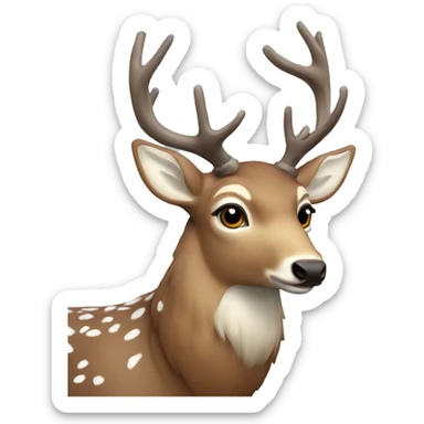 Winter deer sticker