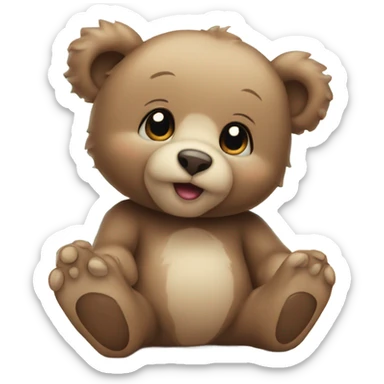 Baby bear at the seaside sticker