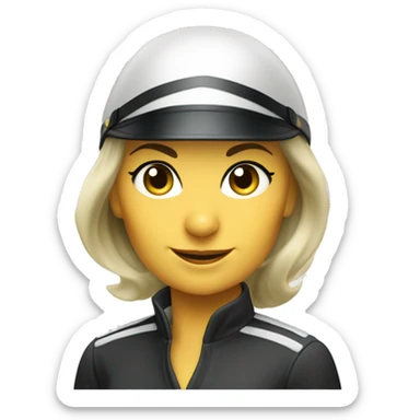 porsche 356 speedster driver woman  sticker