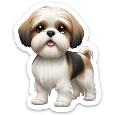 Shih tzu walking person sticker