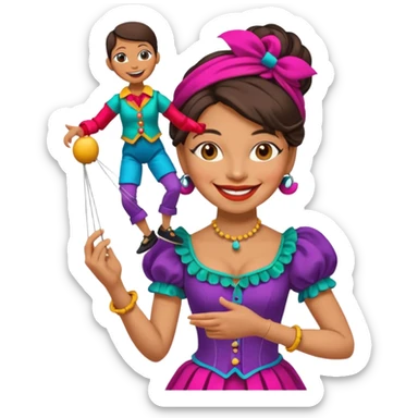 Street Puppet Performer woman sticker