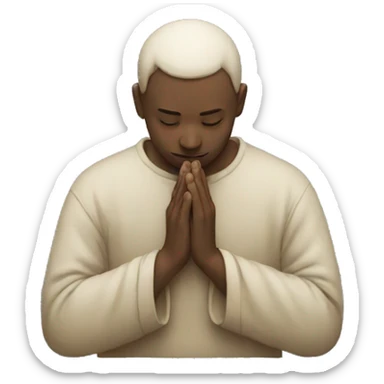 a person praying and giving to the poor sticker