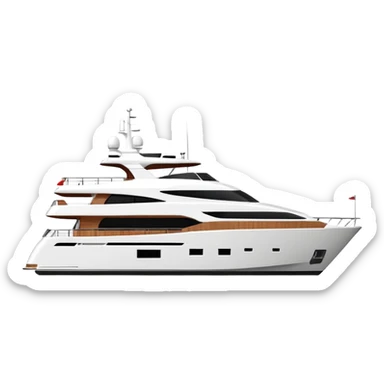 make a 70ft yacht facing to the right  sticker