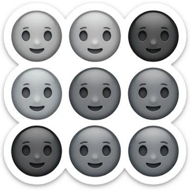 gray circle emoji without any face or dots or anything, just gray circle sticker