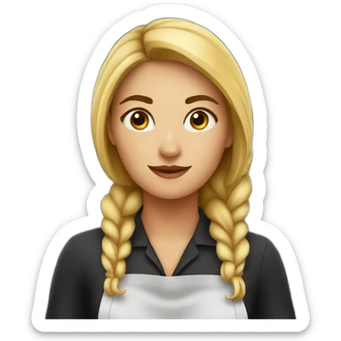 barista girl sticker