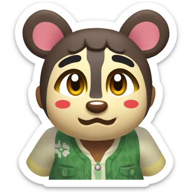 Nintendo Switch playing Animal Crossing  sticker