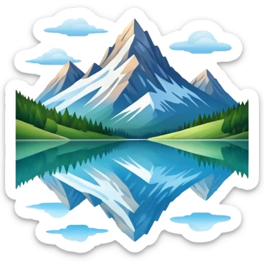 mountain lake sticker