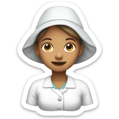 Girl with a bonnet nursing sticker