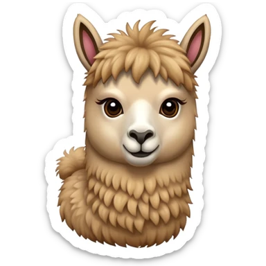 llama with elastic coil sticker