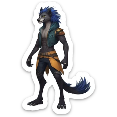 Cool Edgy Modern Vernid species by LiLaiRa full body sticker