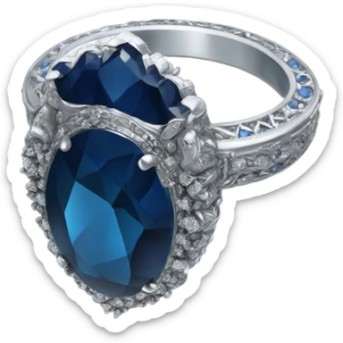 blue gem stone ring sticker