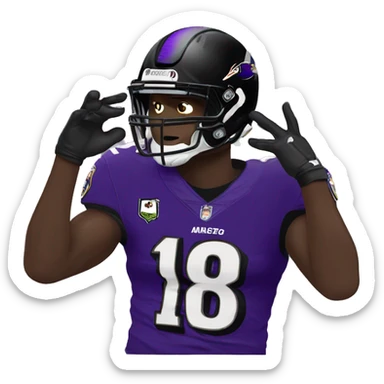Lamar Jackson Dabbing sticker