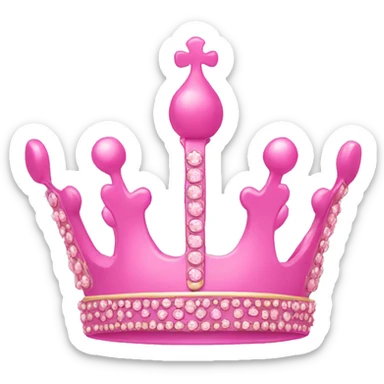 Pink princess crown sticker