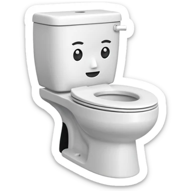 Sibidi toilet with a head  sticker