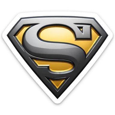 Superman Symbol Man of Steel black sticker