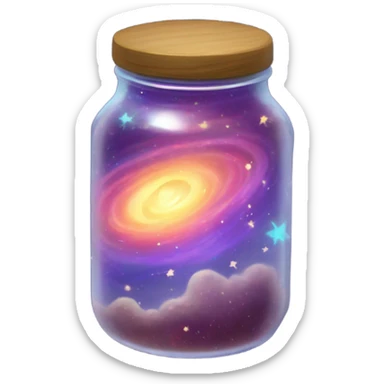 Space in a jar sticker