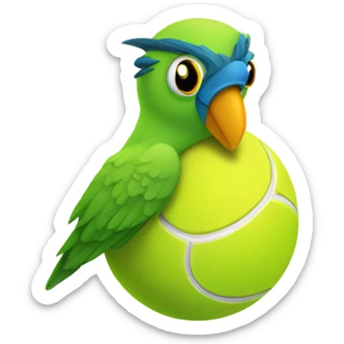tennis ball bird sticker