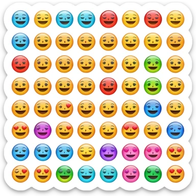 A multi emoji 1emoji maked of 25 sticker