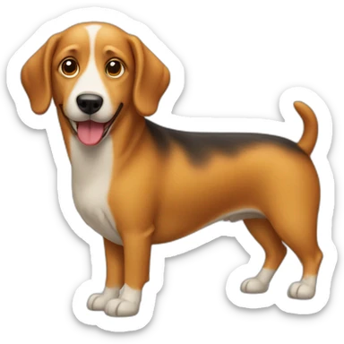 dog instead of the würstel in the hot dog sticker