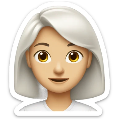 Девушка с русыми волосами в топике  sticker