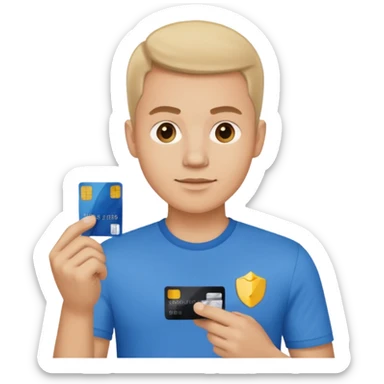 u forgot the credit card make his left hand hold the card but the rest is good sticker