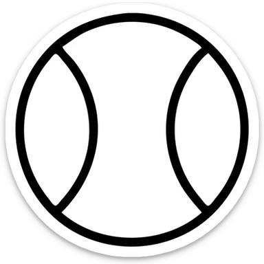 tennis icon, simple and clear, minimal lines, no fill, suitable for app interface sticker