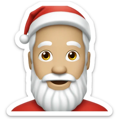 White Santa Claus in a red coat sticker