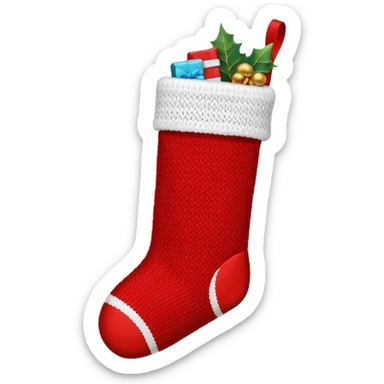 christmas sock sticker