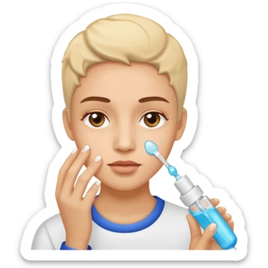 🧖🏼‍♀️ exactly like this emoji but face care with serum sticker