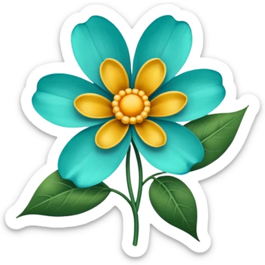 silk flower sticker