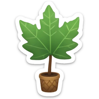 Animal crossing leaf sticker
