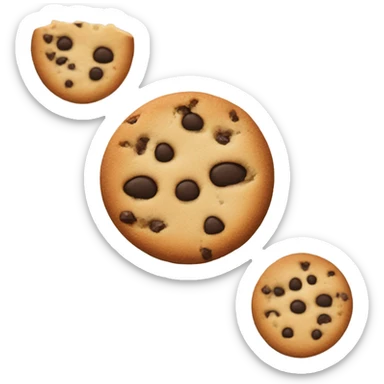 Plain Half black and half white cookie  sticker