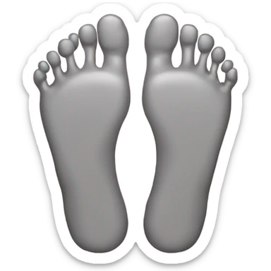 two feet with toes interlinking sticker