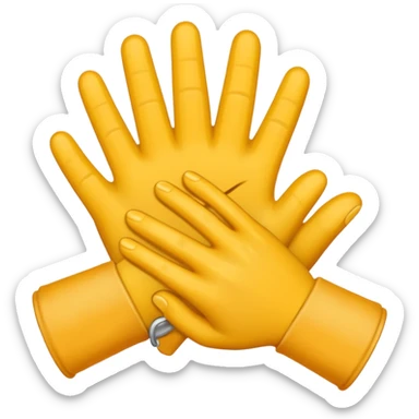 Una mano con 3 dedos sticker