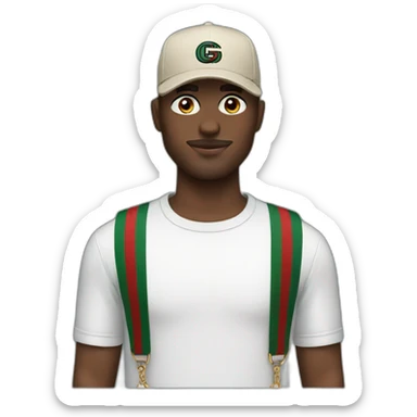 man arabic with a gucci cap sticker