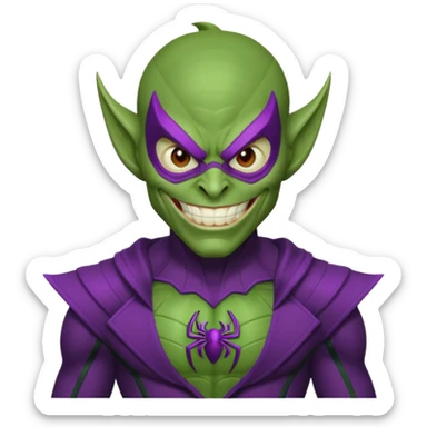 Green goblin classic Spiderman  sticker