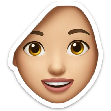 girl sticks her tongue out sticker