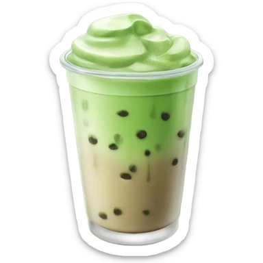 iced matcha latte no foam sticker